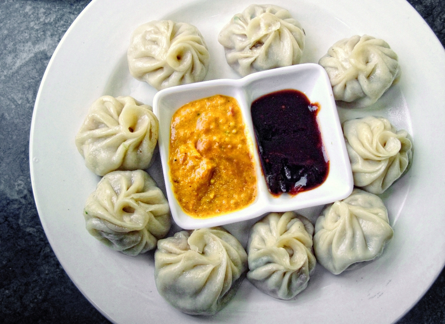 Hand-folded Nepalese momos