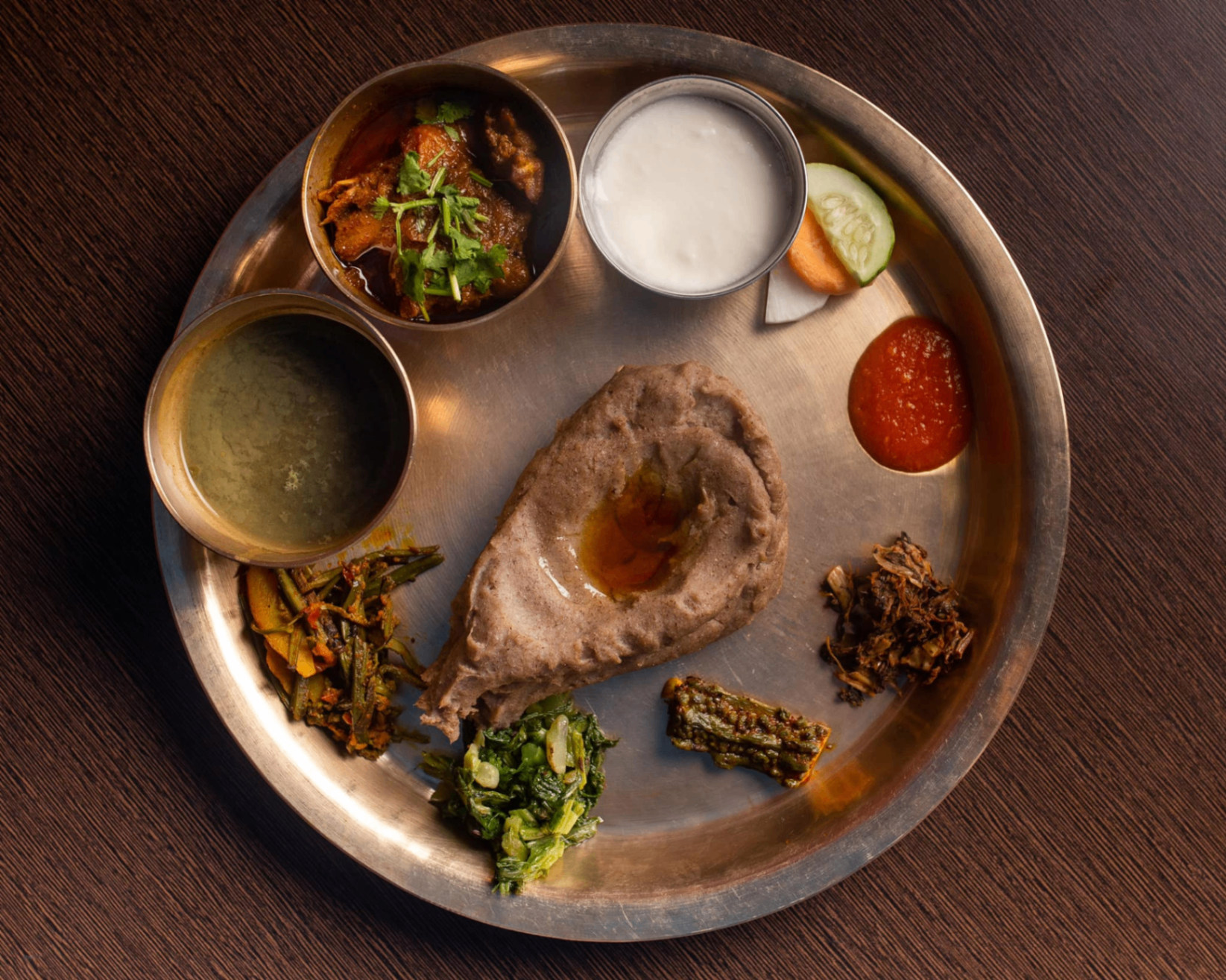 Goat Dhindo with Goat Khana Set